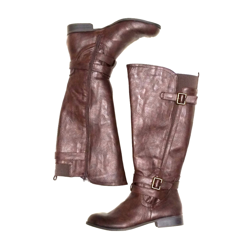 Brown Wide Calf Boots